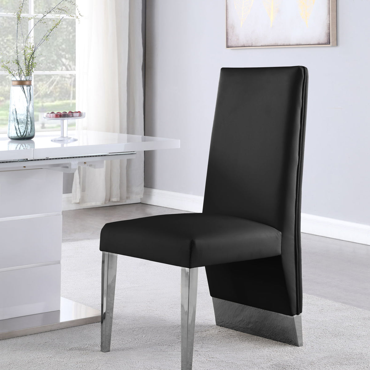 Porsha - Dining Chair (Set of 2) - Chrome Base