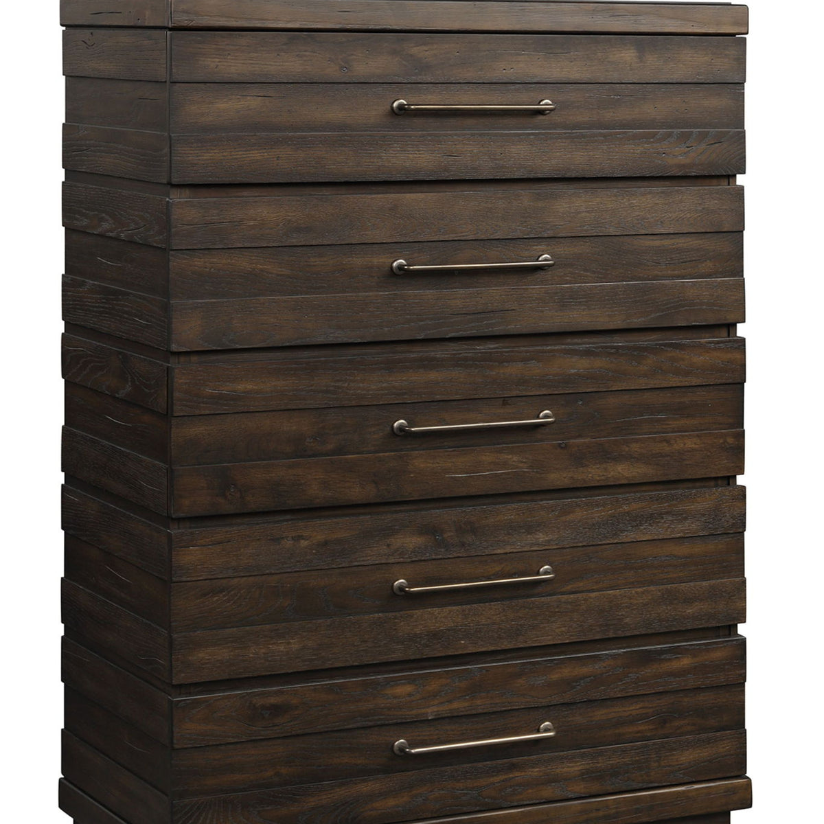 Indutrial Farmhouse 5 Drawer Chest - Brown