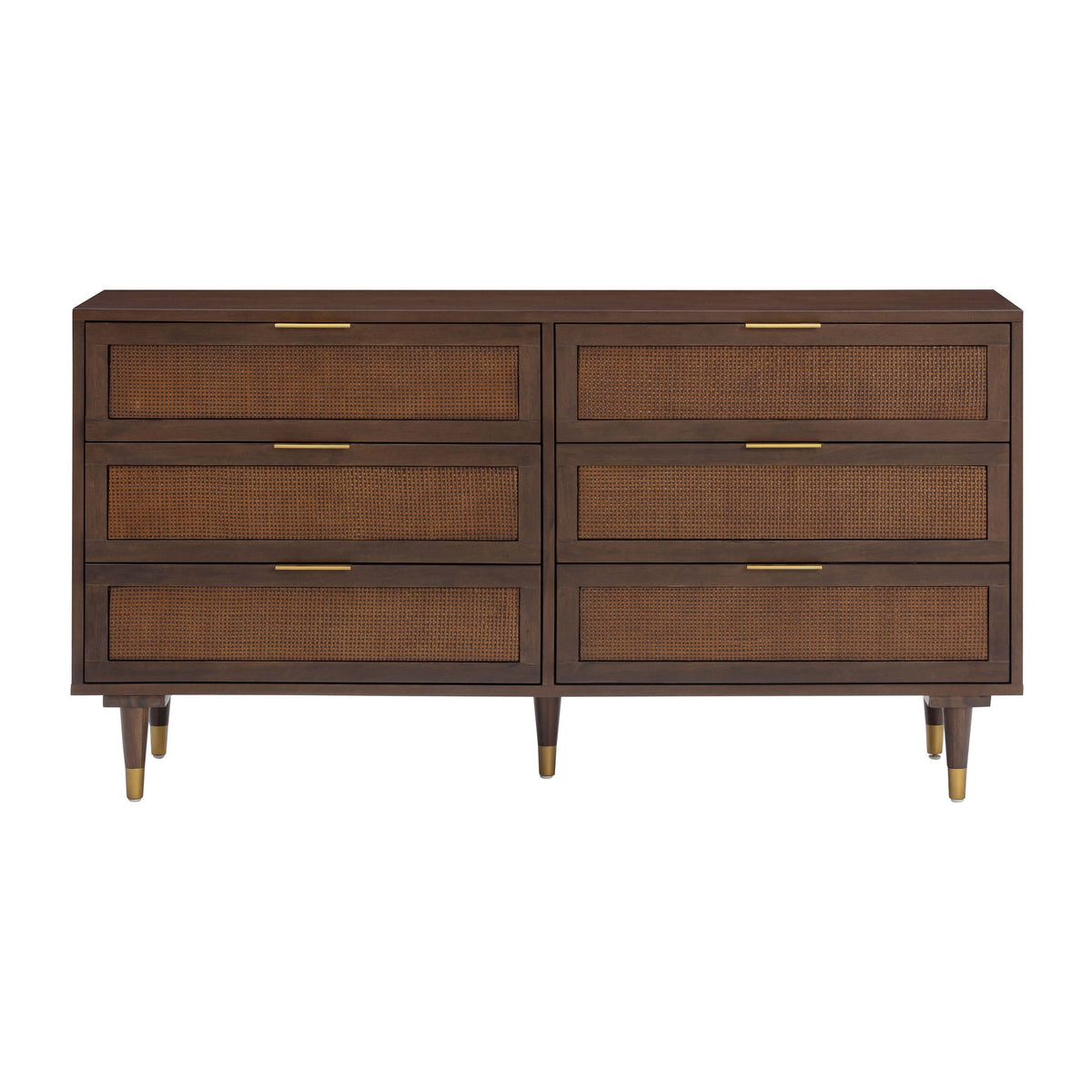 Sierra - 6-Drawer Dresser - Dark Chocolate Brown