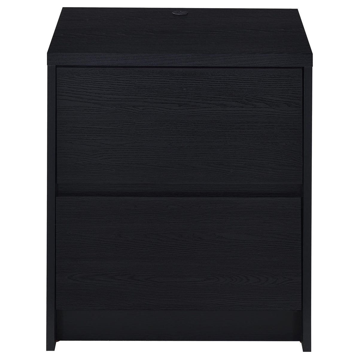 Transitional Nightstand With Dual USB Charging And Motion Sensor Light