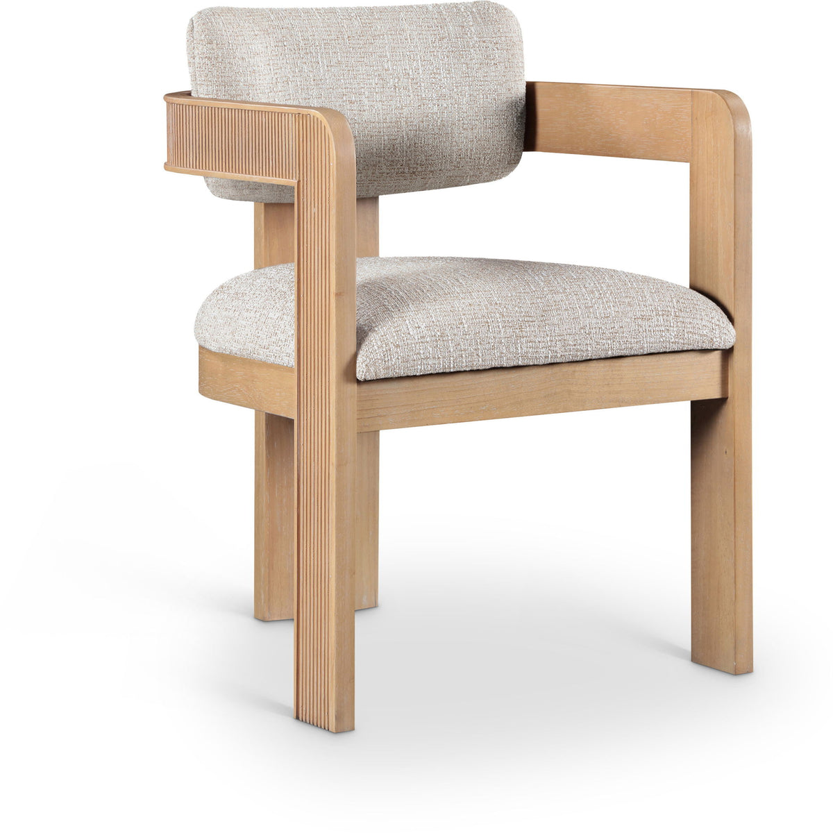 Sacha - Linen Dining Chair With Natural Base (Set of 2)