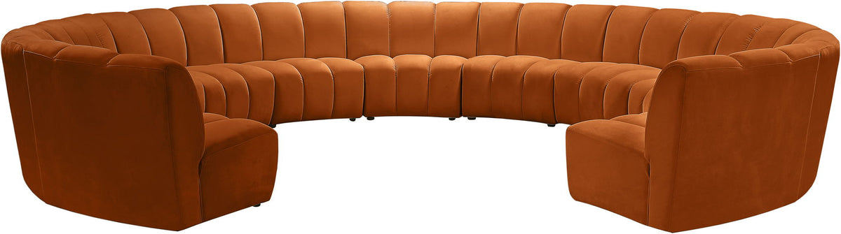 Infinity - 11 Piece Velvet Modular Sectional