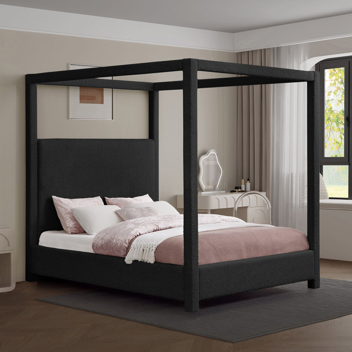 Eden - Boucle Fabric Upholstered Bed