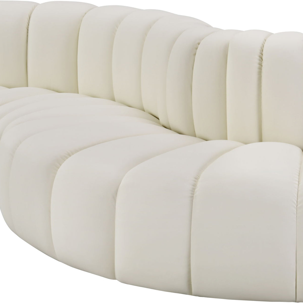 Arc - Faux Leather 4 Piece L-Shaped Modular Sofa