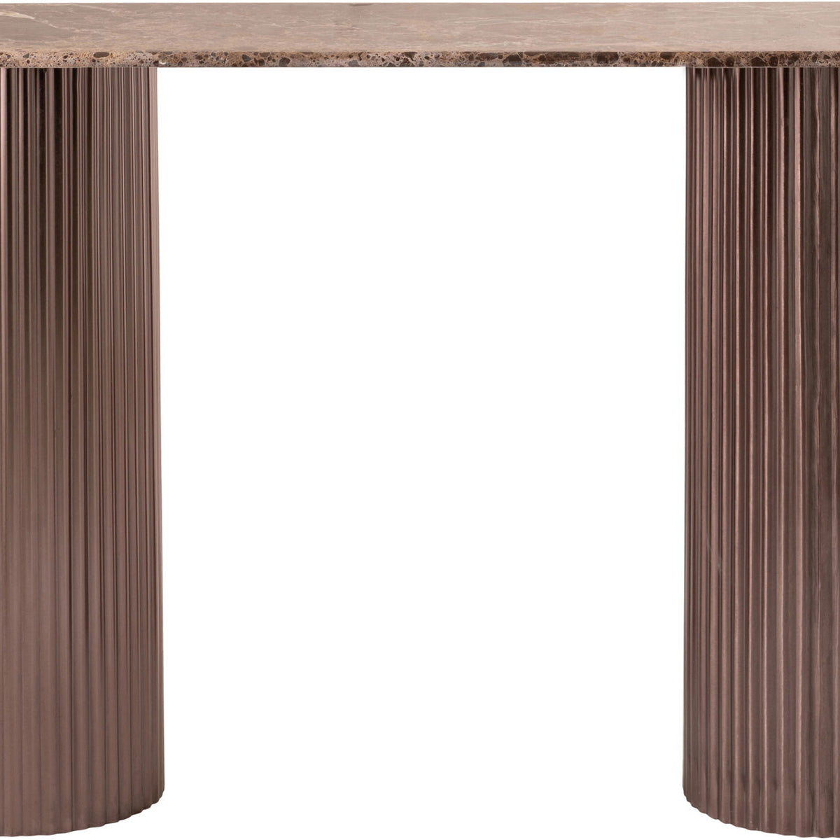 Cindra - Genuine Marble Top And Iron Base Console Table