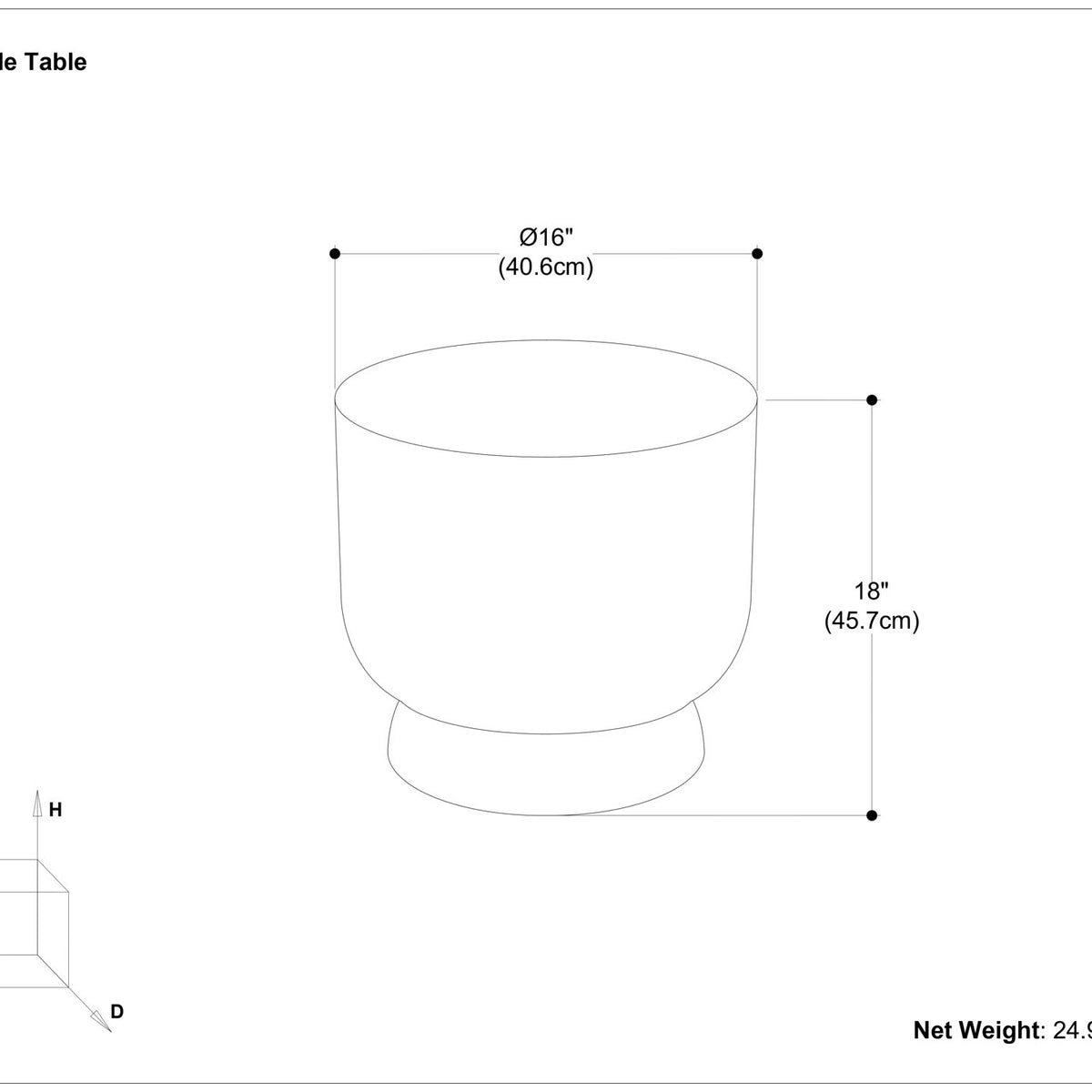 Cody - Cast Aluminum Side Table - Bronze