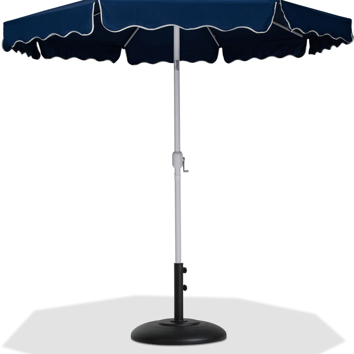Amalfi - Patio Umbrella - Black Base / White Pole