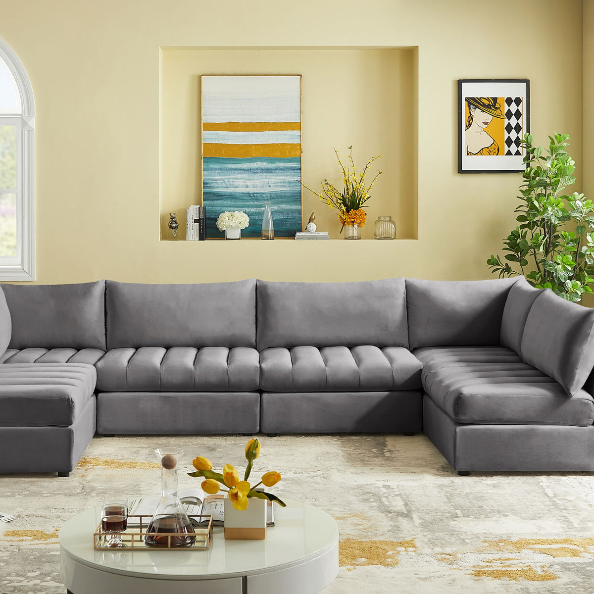 Jacob - Modular U-Shaped Sectional 6 Piece