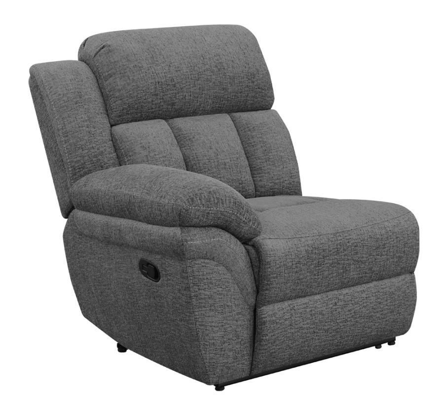 Bahrain - Upholstered LAF Recliner - Charcoal