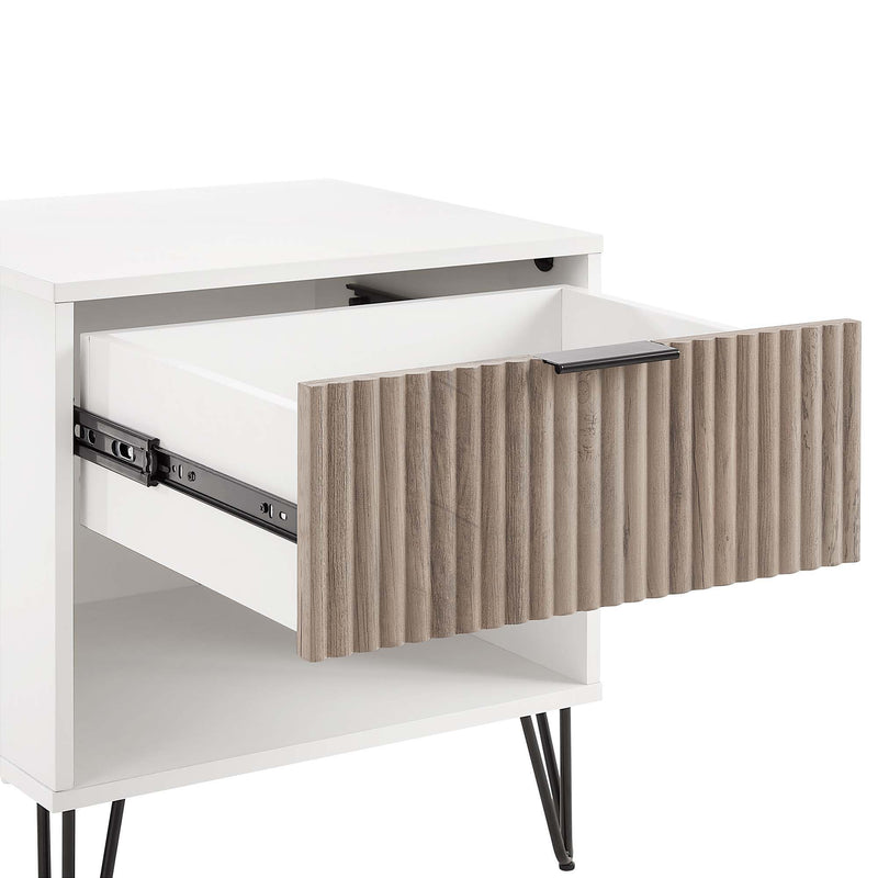 Manhattan Dumbo - Nightstand With White Frame