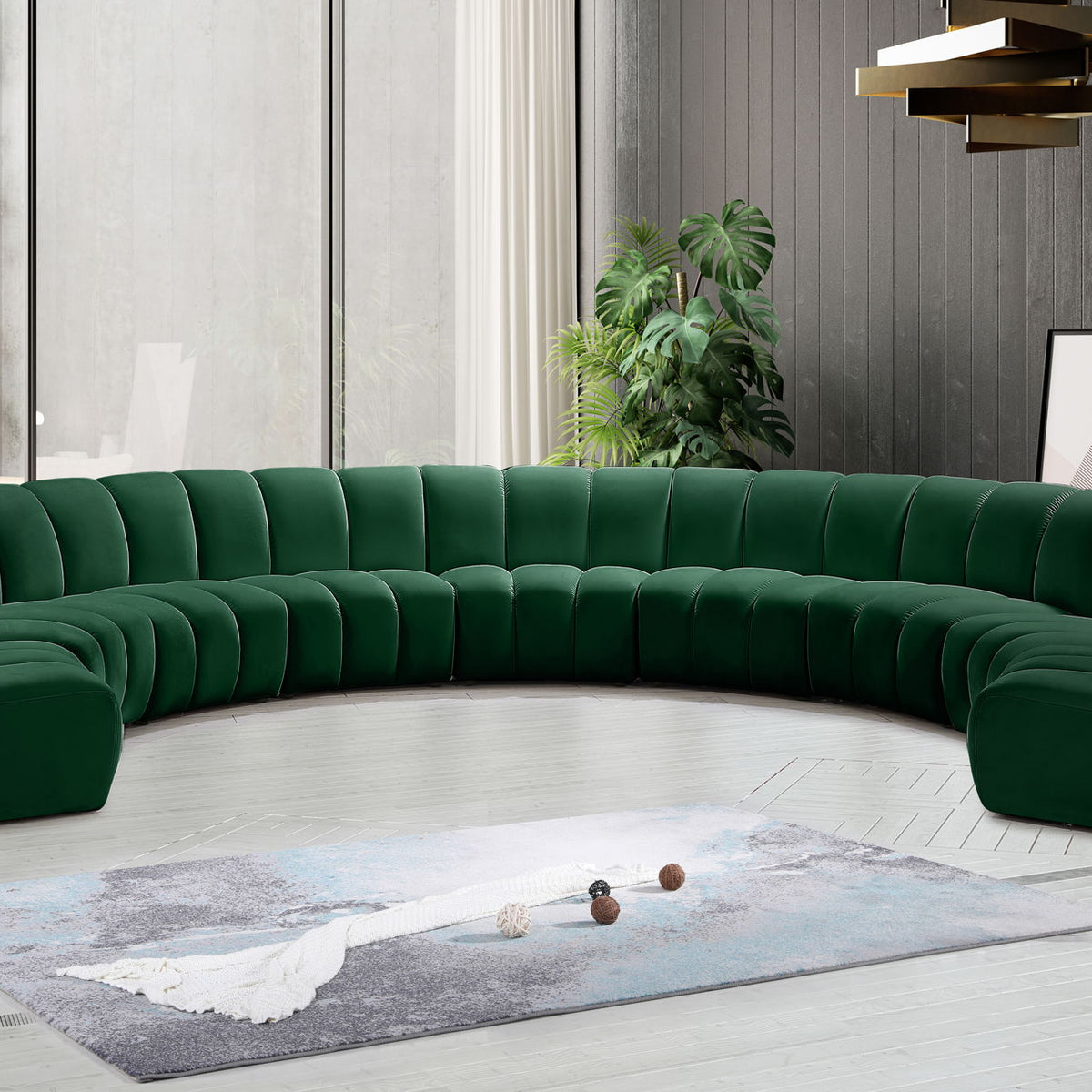 Infinity - 9 Piece Velvet Modular Sectional
