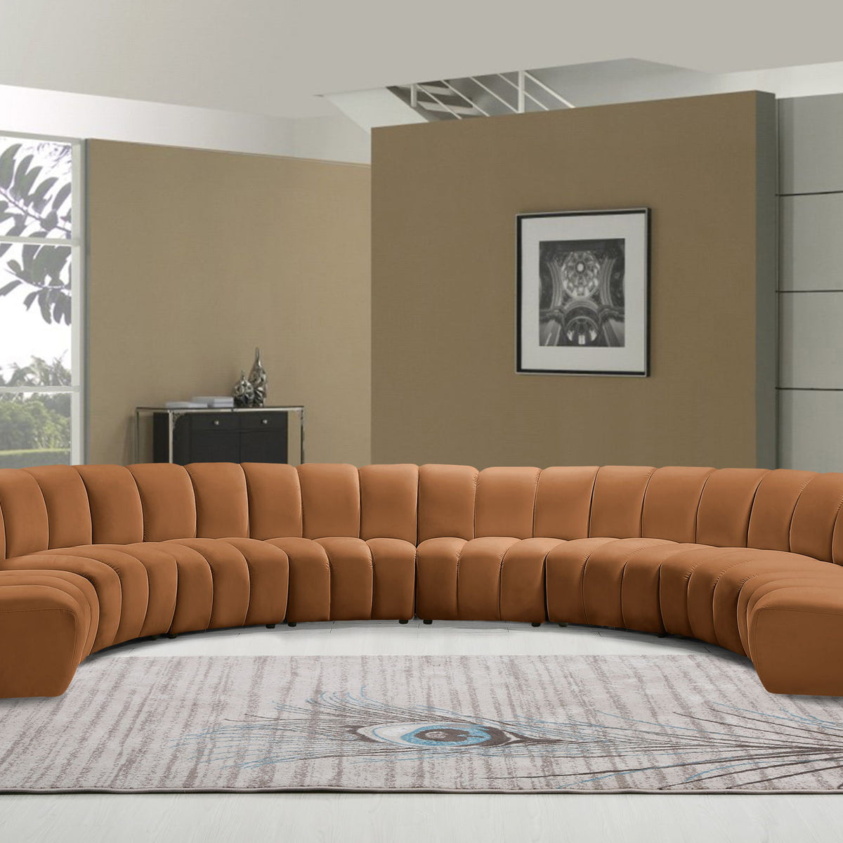 Infinity - 8 Piece Modular Sectional - Saddle