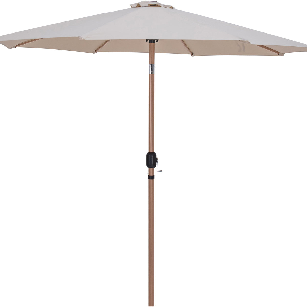 Fiji - Aluminum Patio Umbrella With Round Teak Base