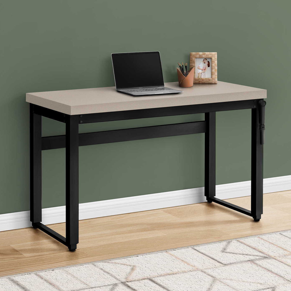 Computer Desk, Home Office, Standing, Adjustable, Laptop, Contemporary & Modern