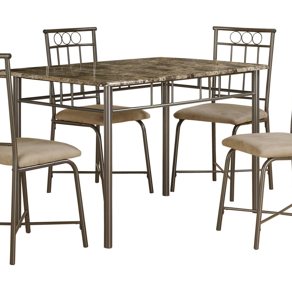 5 Pieces Dining Table Set, Small, Rectangular