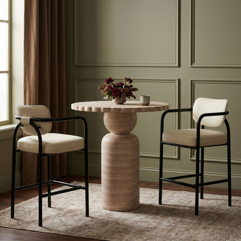Serava - Vegan Leather Upholstered Bar Stool