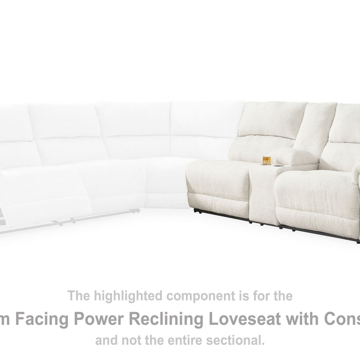 Keensburg - Raf Dbl Power Reclining Loveseat With Console - Linen