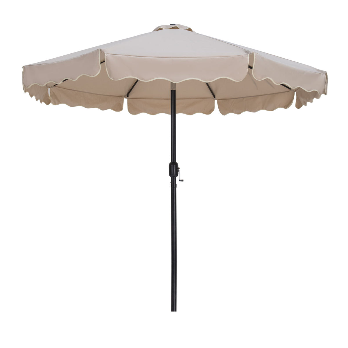 Amalfi - Aluminum Patio Umbrella - Light Brown Base / Black Pole