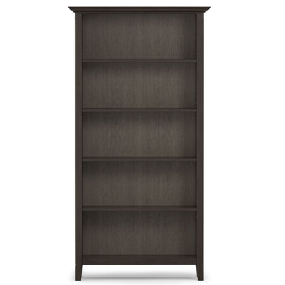 Amherst - Transitional 5 Shelf Bookcase - Brown