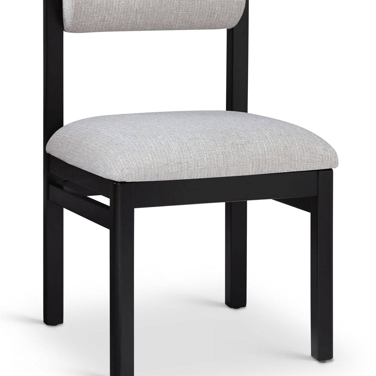 Roundhill - Fabric Dining Chair (Set of 2) - Black Frame