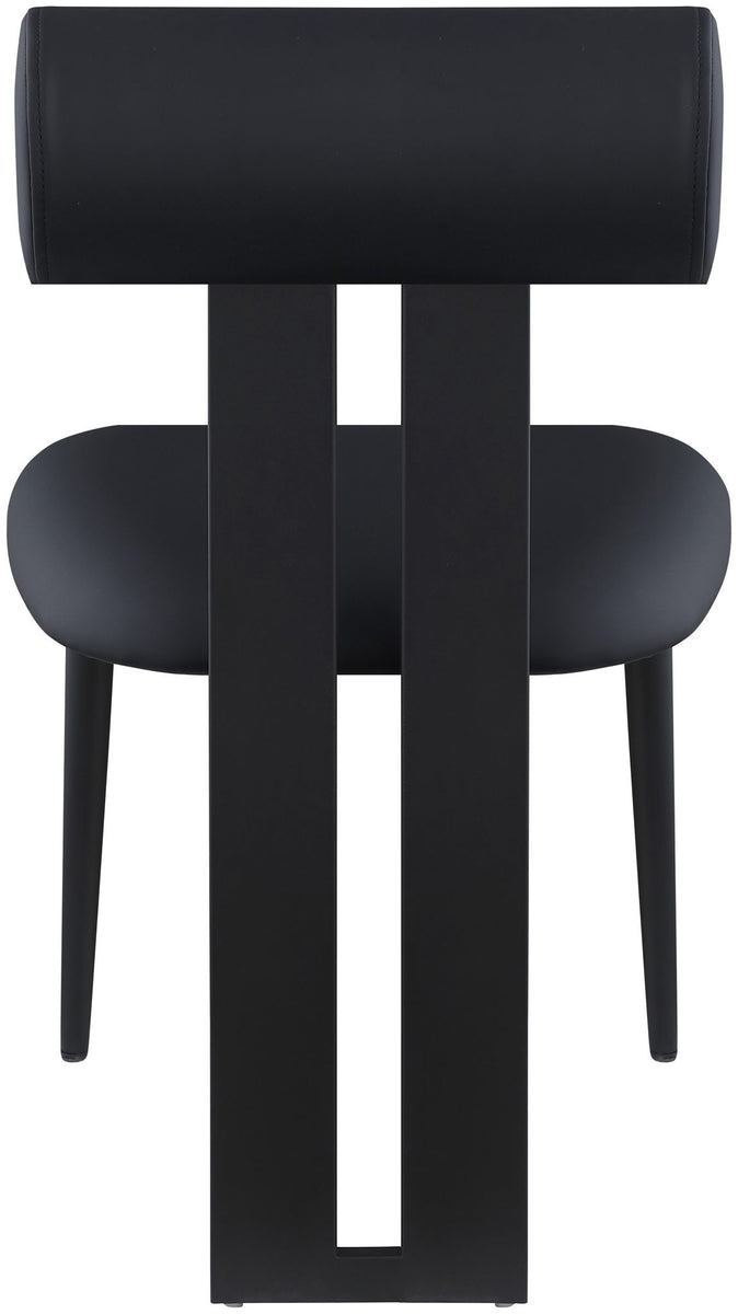 Dario - Faux Leather Dining Chair With Black Frame (Set of 2)