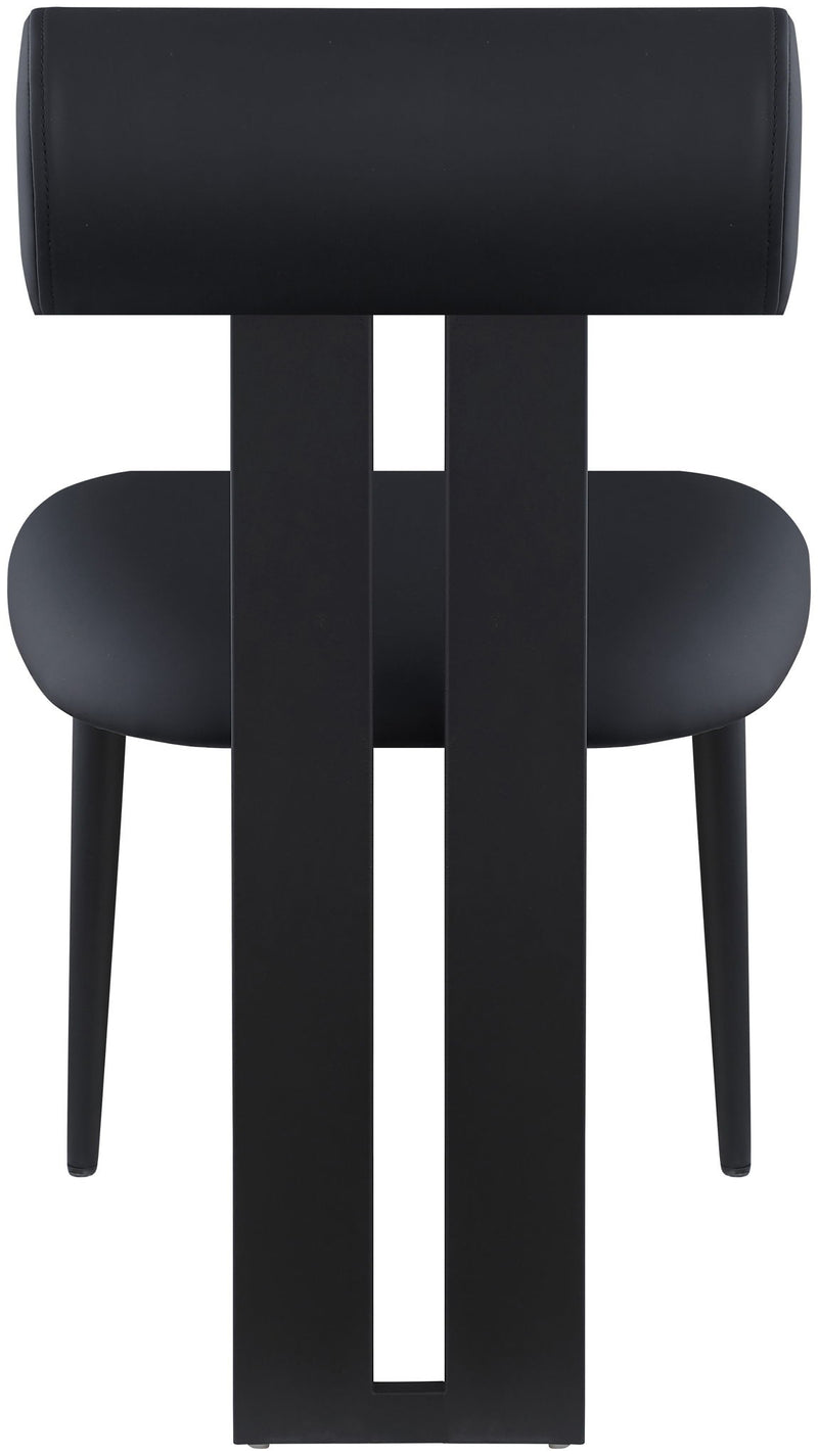 Dario - Faux Leather Dining Chair With Black Frame (Set of 2)