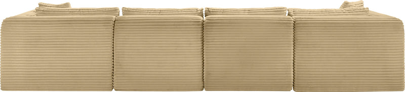 Shaggy - 5 Piece Modular Sectional With Ottoman