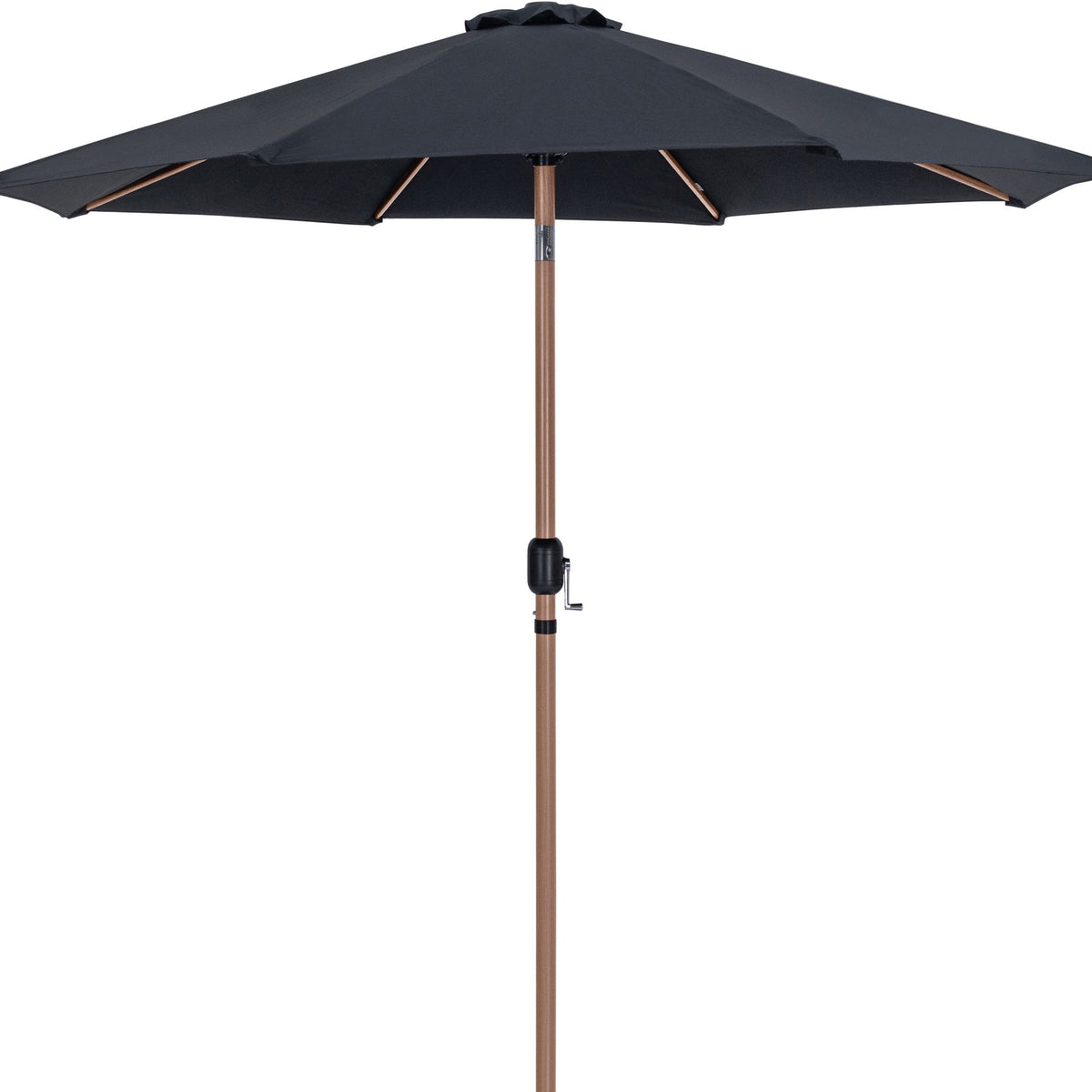 Fiji - Aluminum Patio Umbrella With Round White And Teak Base