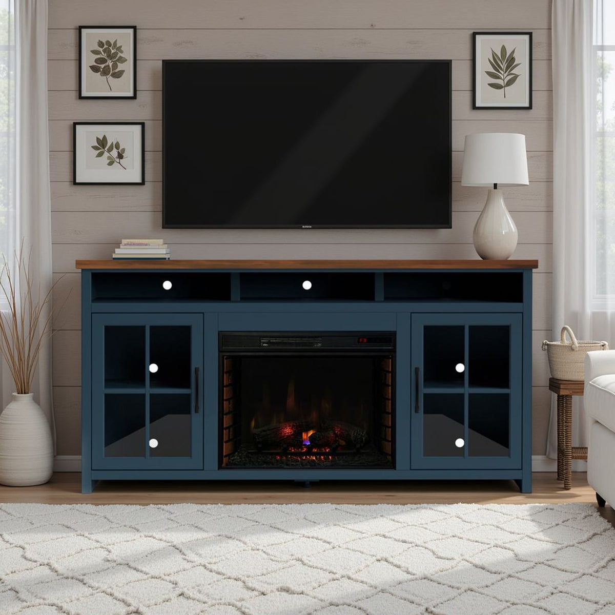 Nantucket - 74" Fireplace TV Stand Console