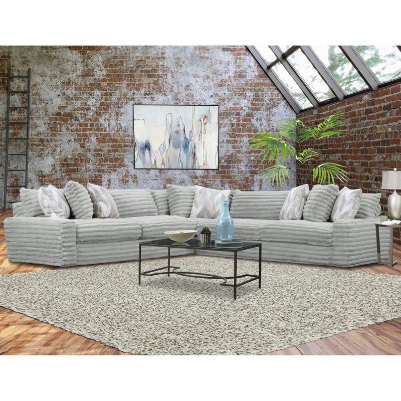 Serene - Sectional RHF Sofa With 3 Pillows - Hush Moonstruck