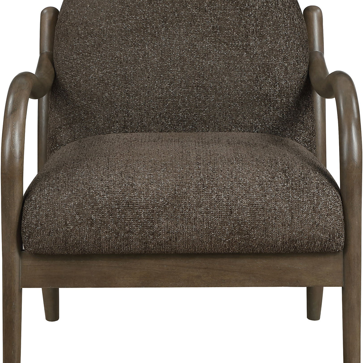 Helmsley - Performance Fabric Upholstered Accent Chair - Brown Frame