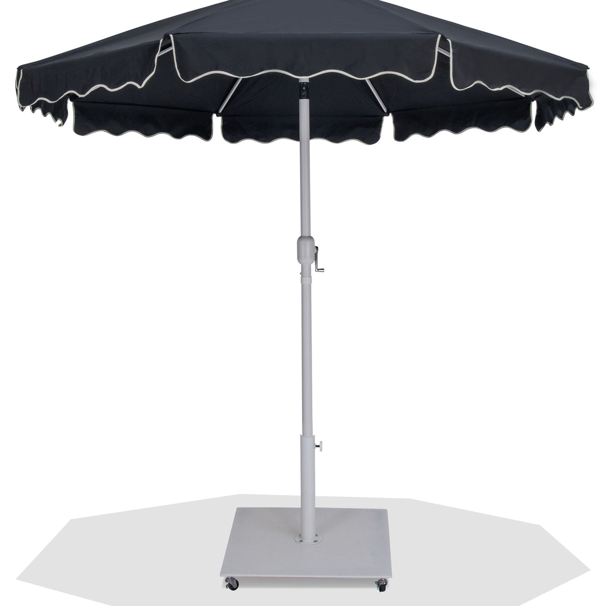 Amalfi - Aluminum Patio Umbrella - White Base / White Pole