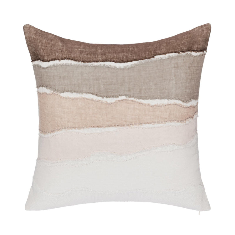 Bikram - 22" x 22" LN Pillow - Ivory / Mocha Cream
