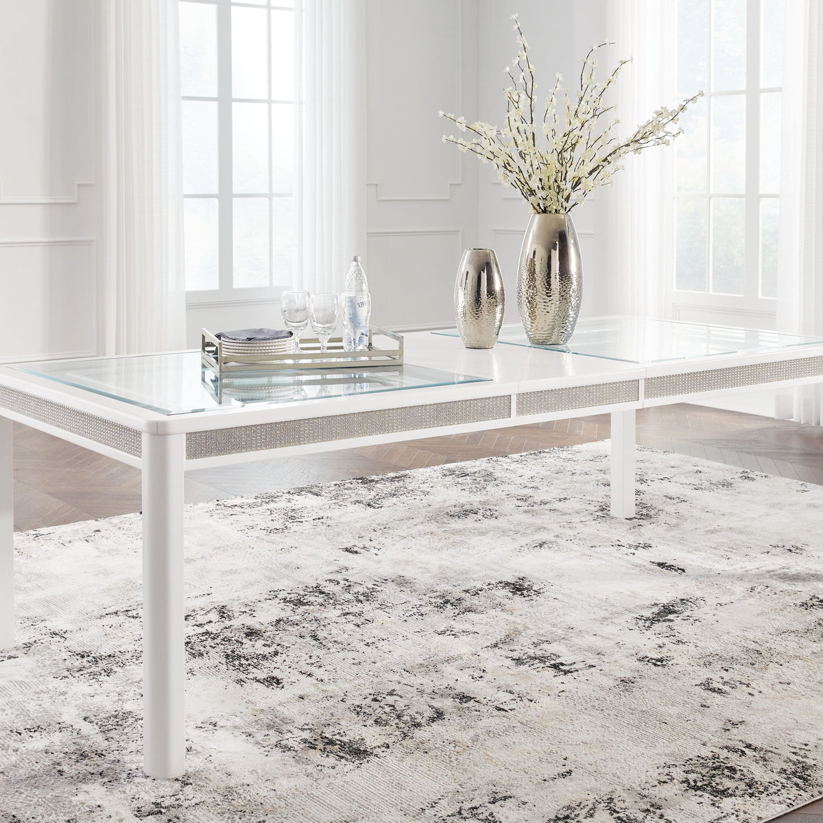 Chalanna - White - Rectangular Dining Room Extension Table