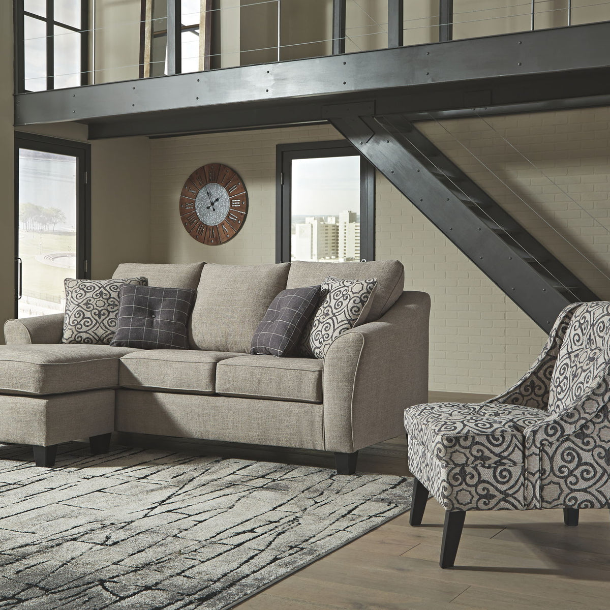 Kestrel - Sofa Chaise - Pearl Silver