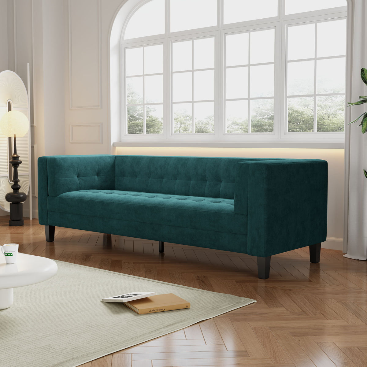 3 Seater Upholstered Tufted Sofa