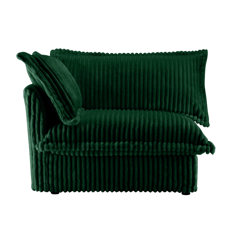 Koala Left-Facing Sofa with Pillow - Green