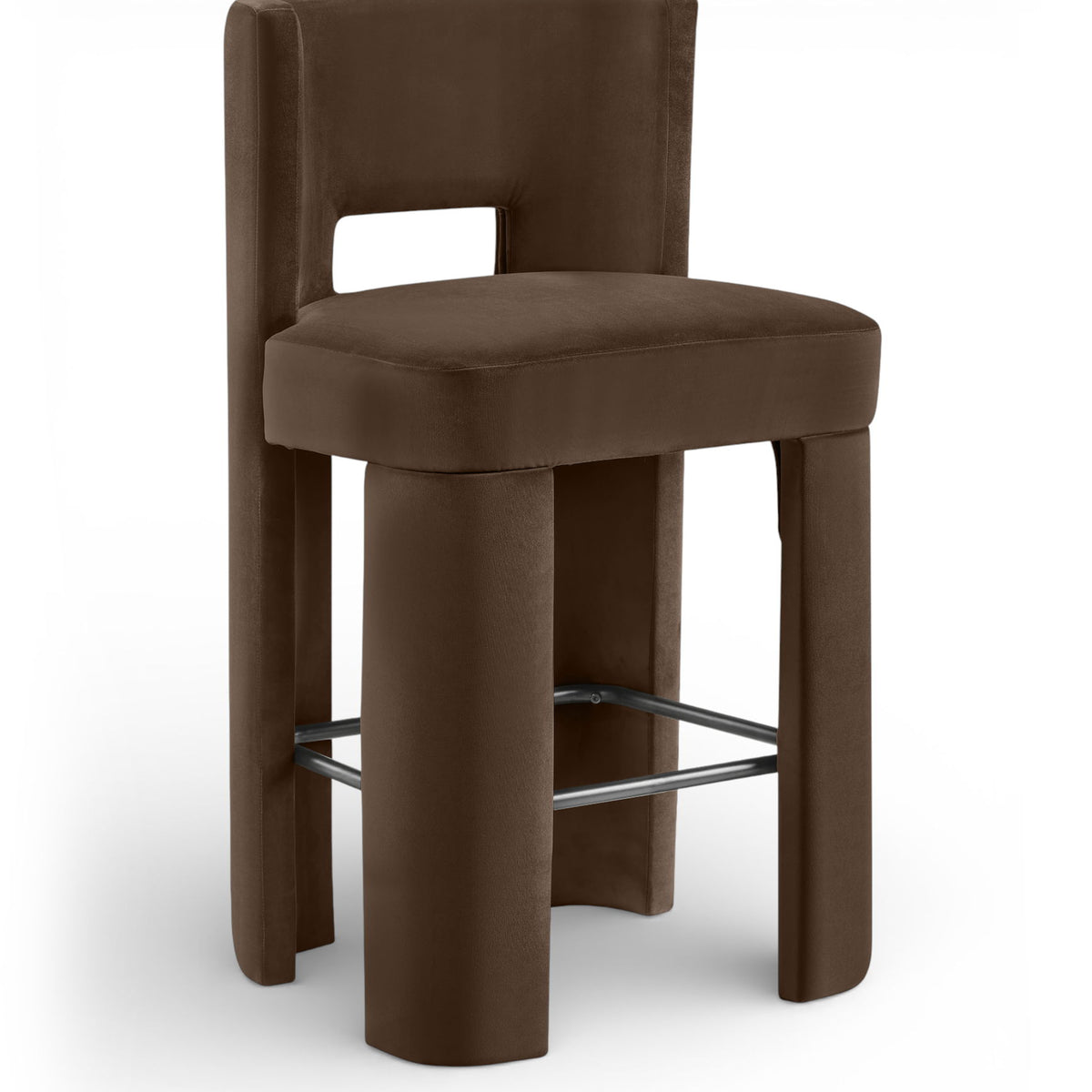 Zuno - Velvet Performance Fabric Upholstered Bar Stool (Set of 2)