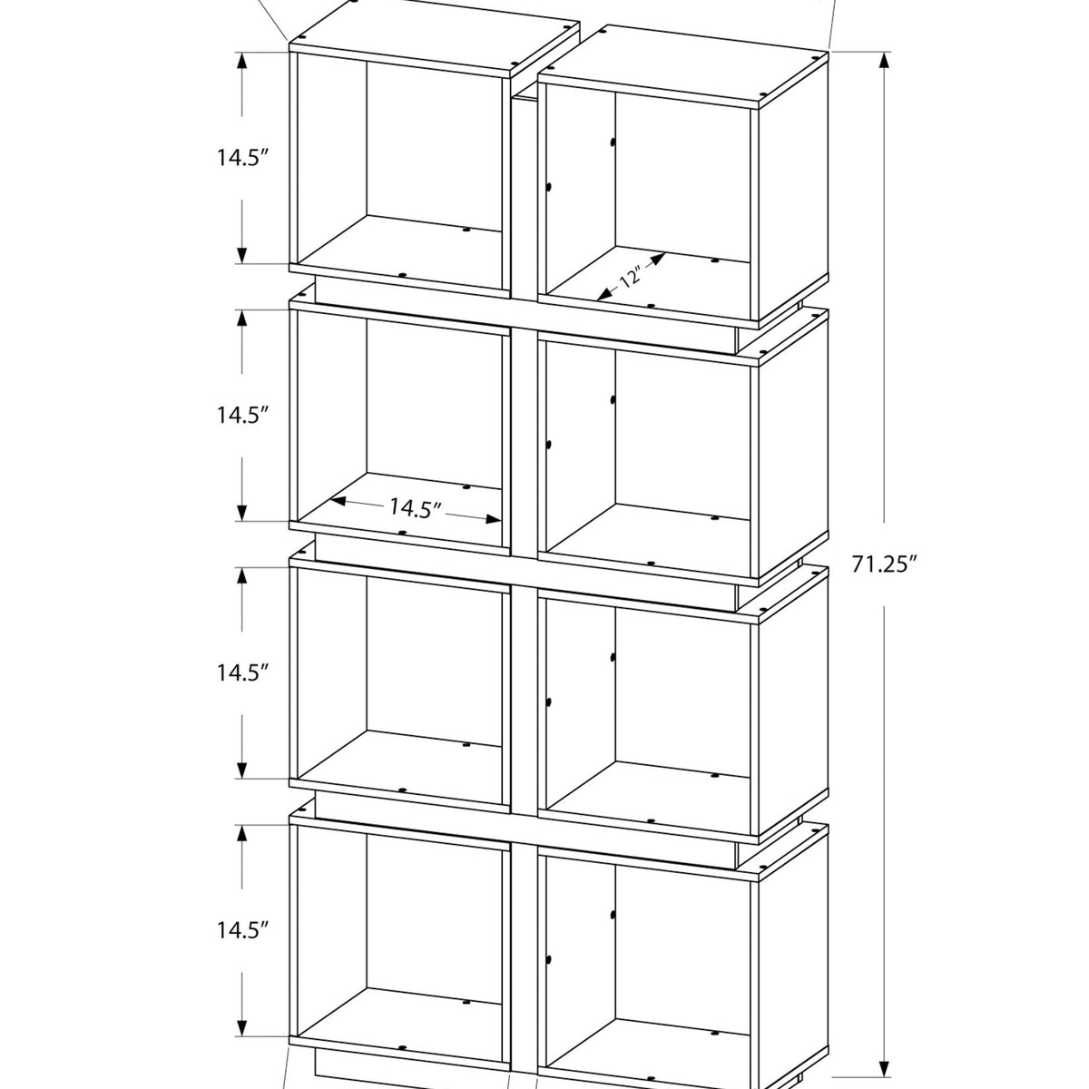 Bookshelf, Bookcase, Etagere, 5 Tier, For Office, Contemporary & Modern - White