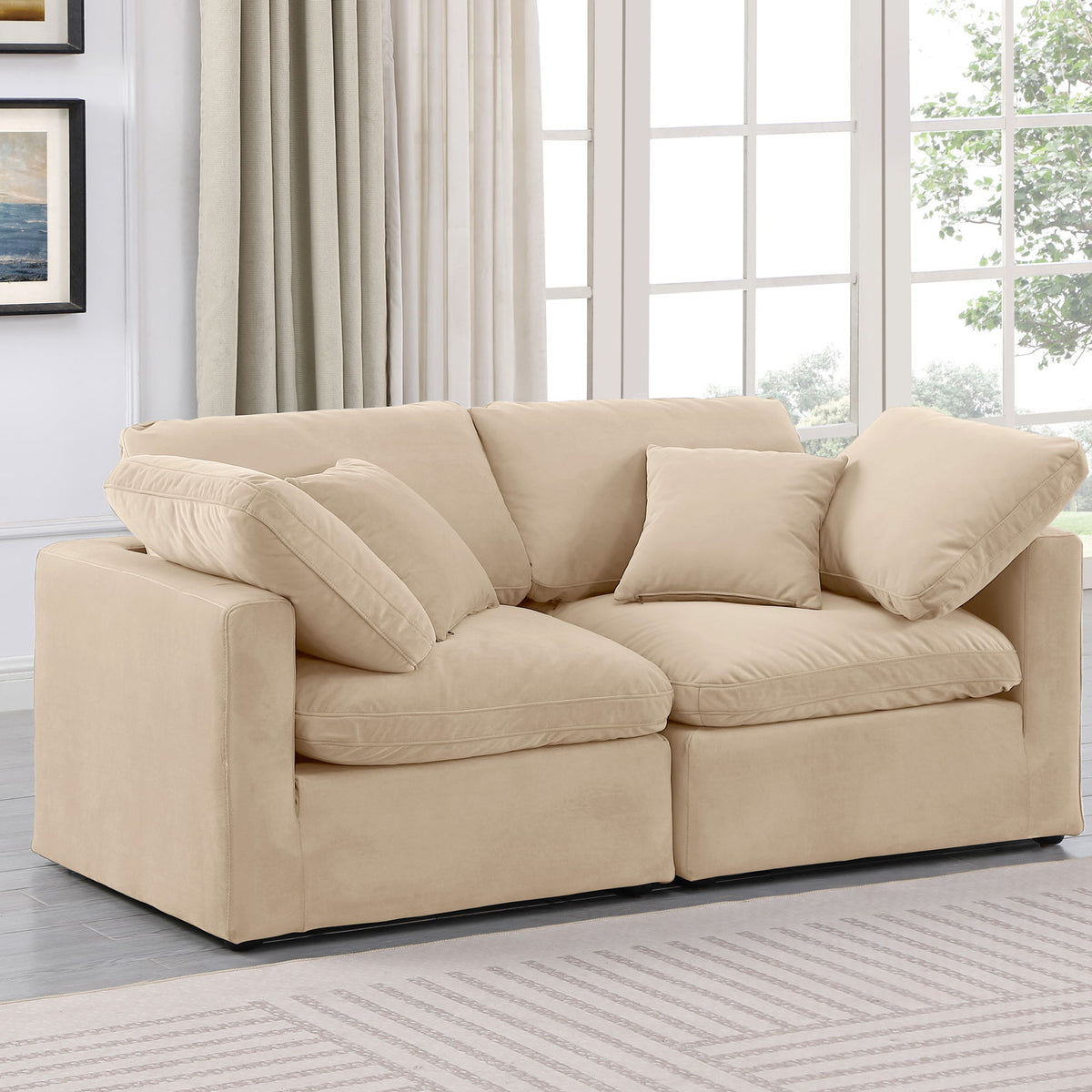 Indulge - Velvet 2 Seat Modular Sofa