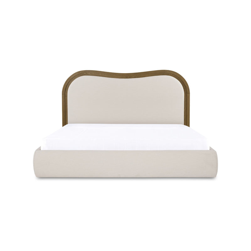 Camilla - Queen Bed - Oat / White / Beige