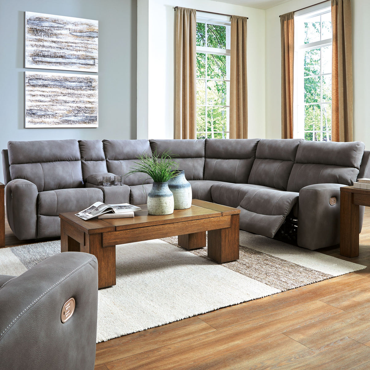 Next-gen Durapella - Power Reclinering Sectional Set