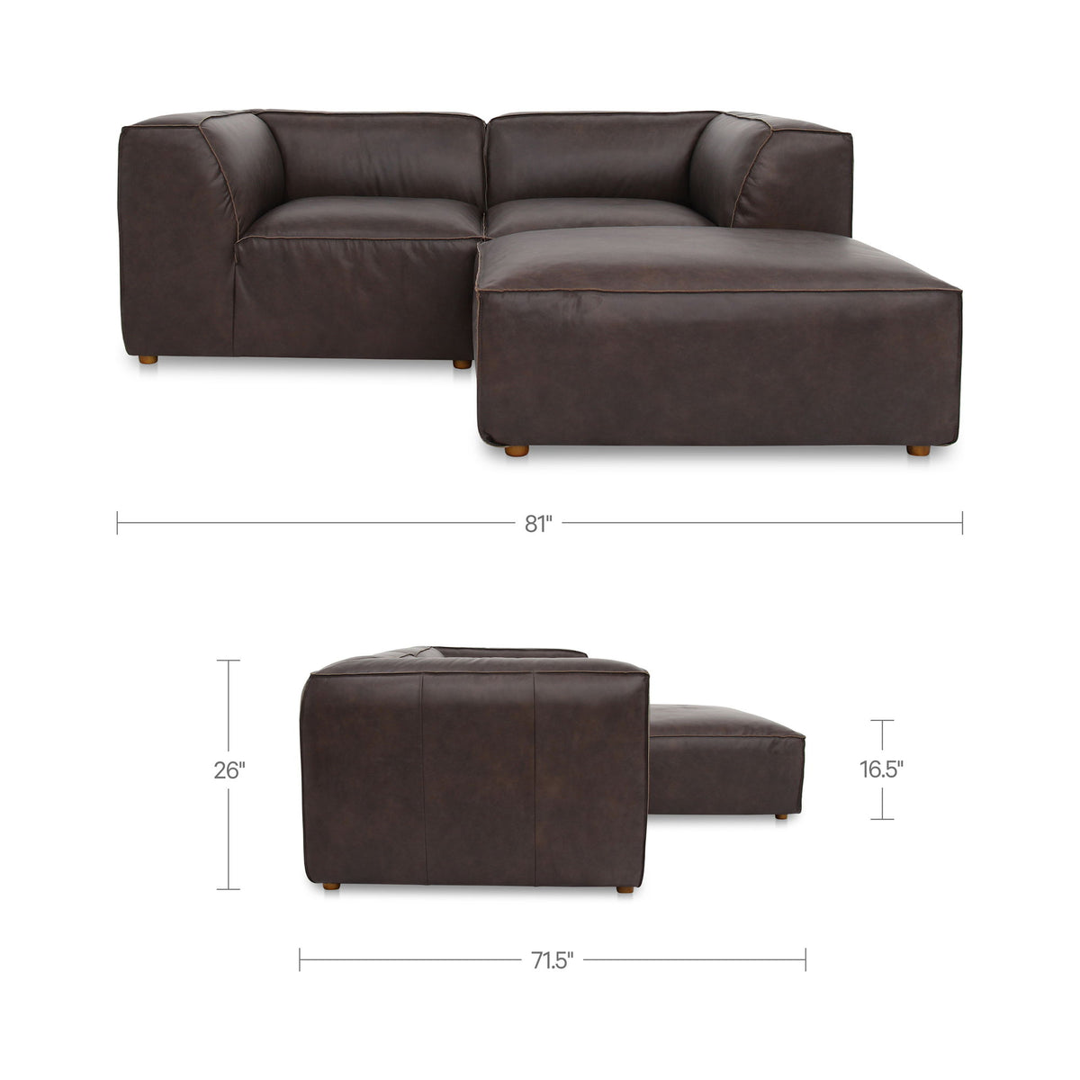 Form - Nook Modular Sectional - Espresso Brown