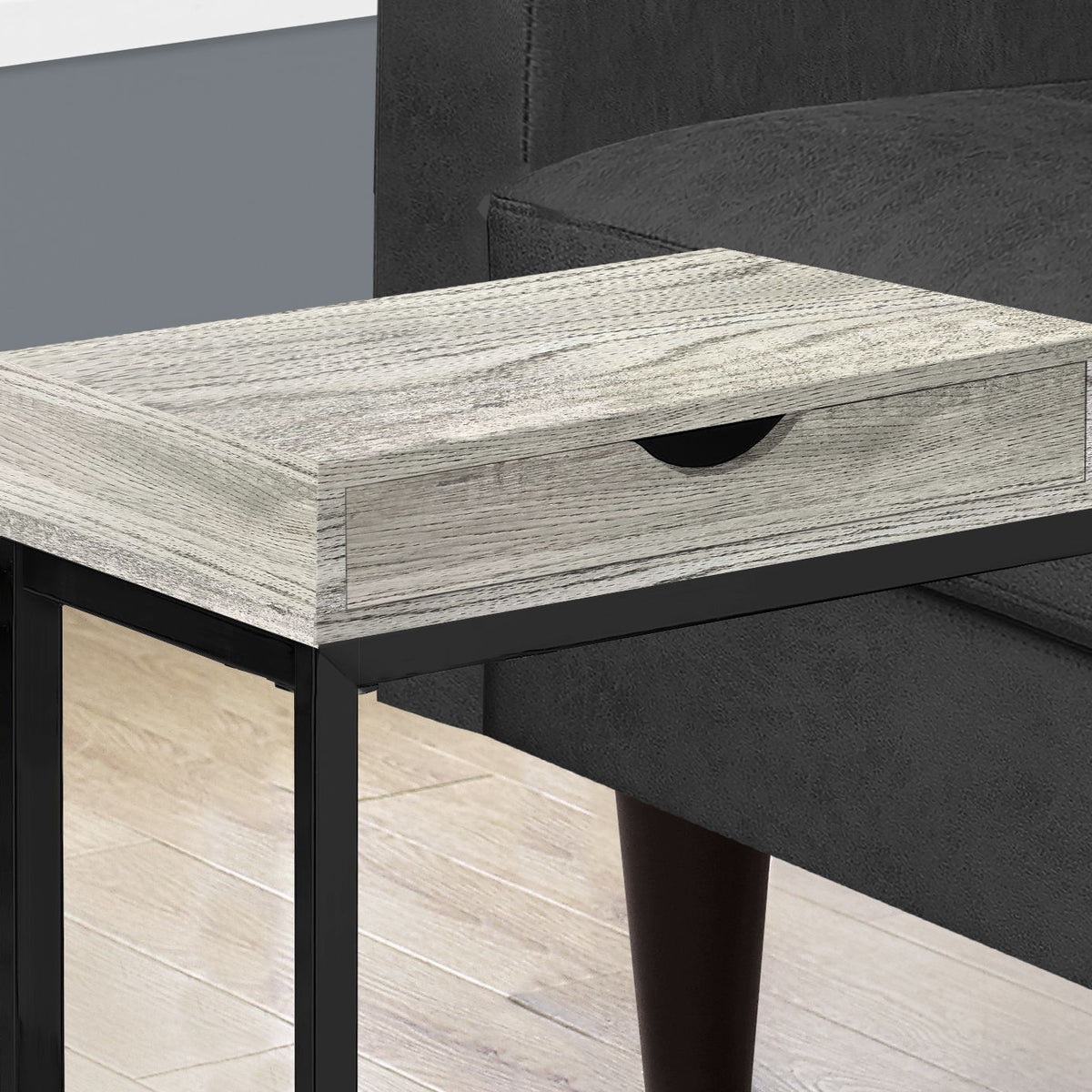 Accent Table, C - Shaped Contemporary Elegant Desig