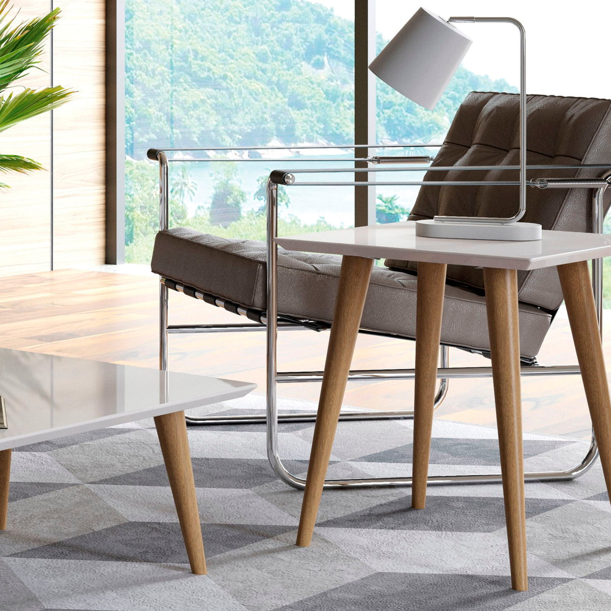 Manhattan Utopia - Rectangle Table - Off White