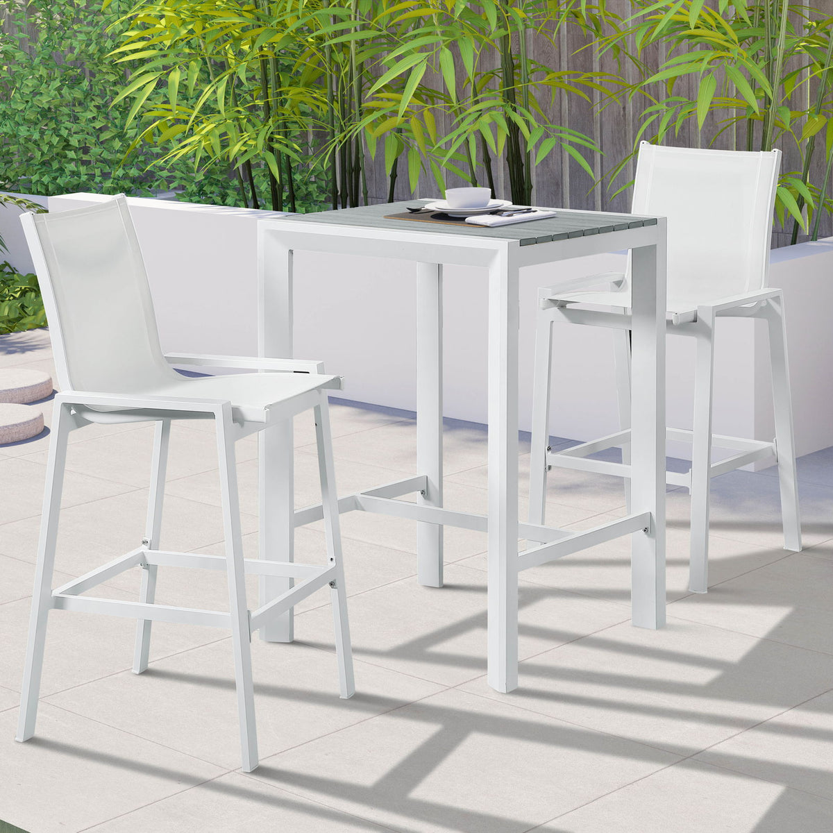 Nizuc - Outdoor Patio Square Bar Table