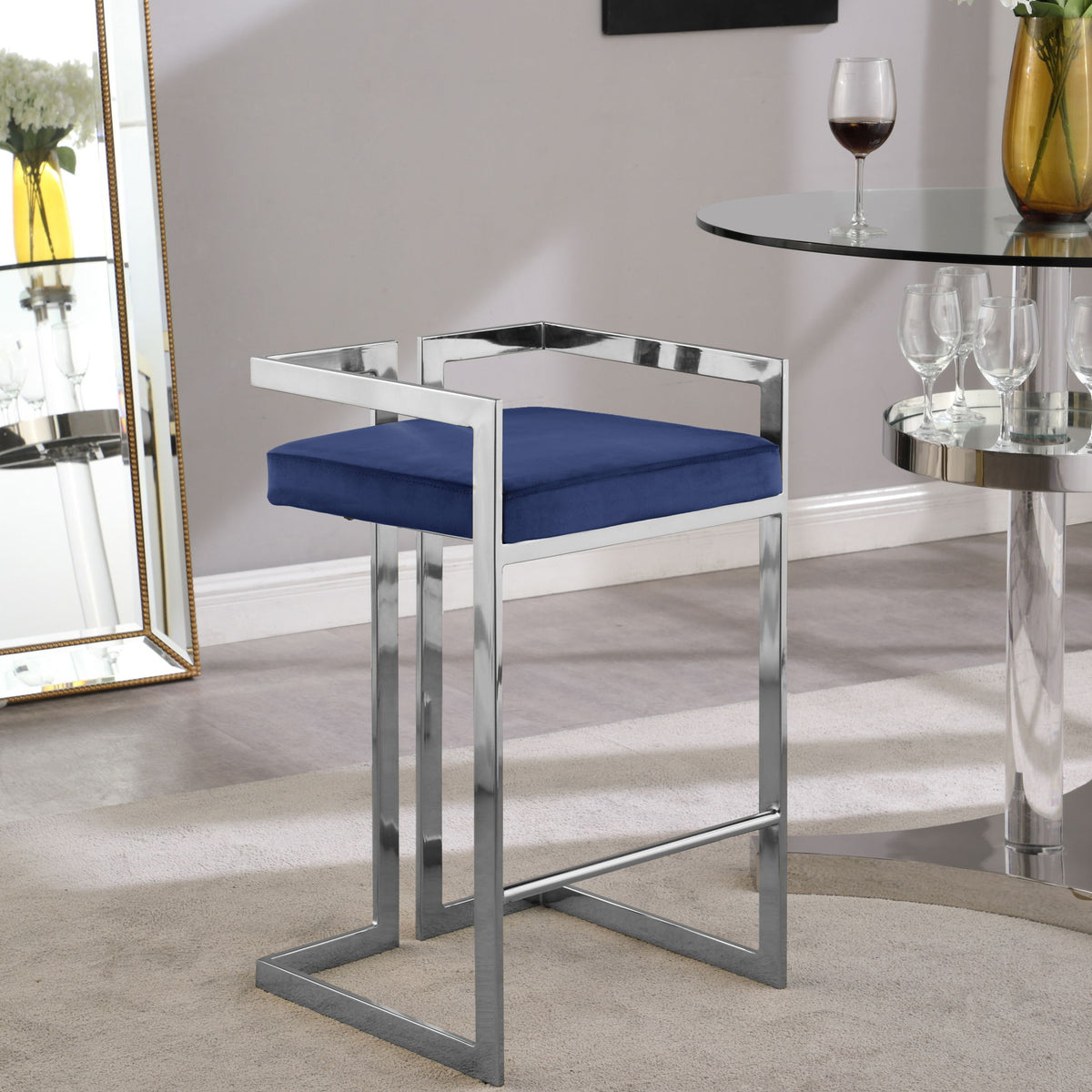 Ezra - Stool with Chrome Legs (Set of 2)