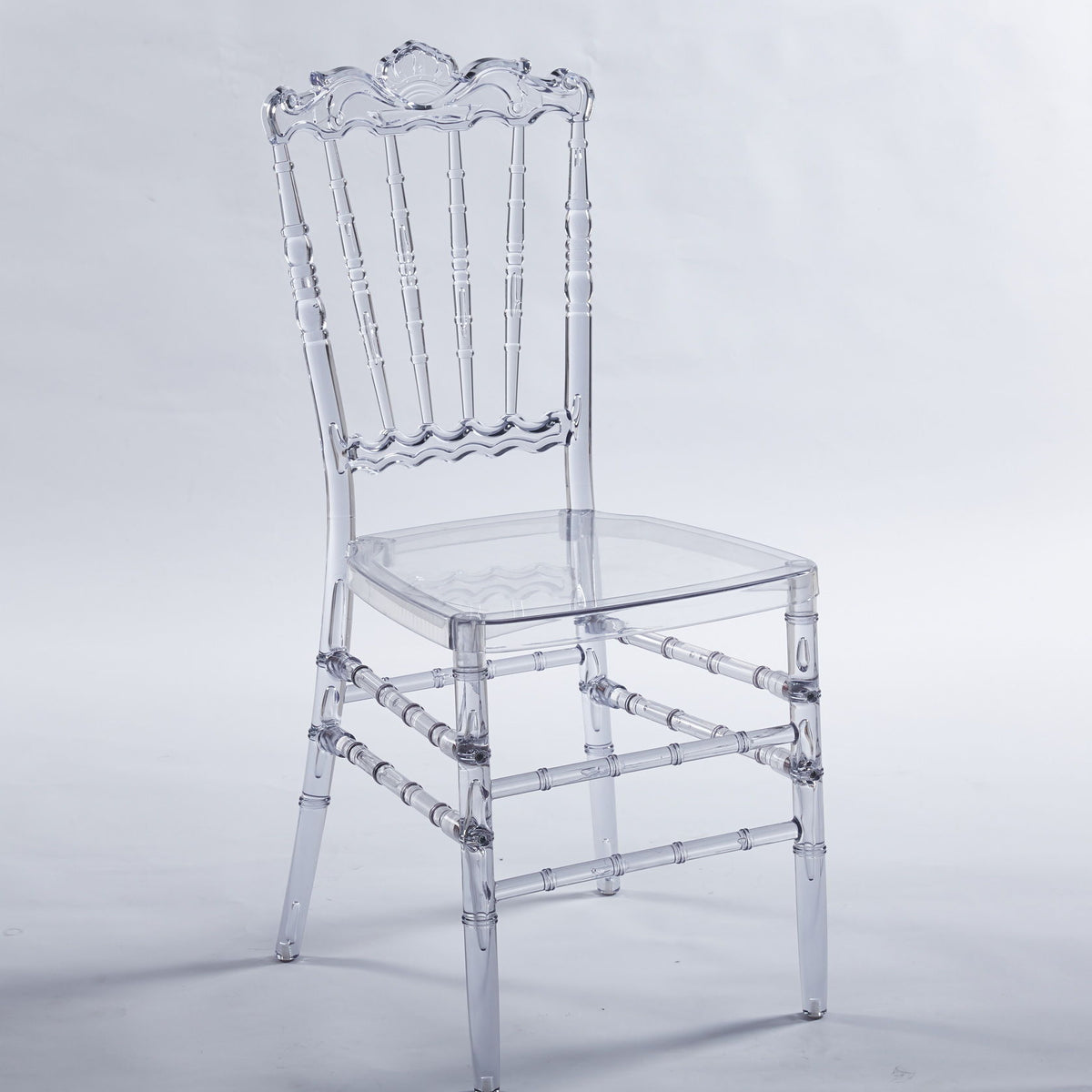 Dining Chair With Plastic Seat, Welding Chair (Set of 4) - Transparent