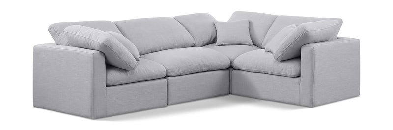 Indulge - Linen 4 Piece Modular Corner Sectional