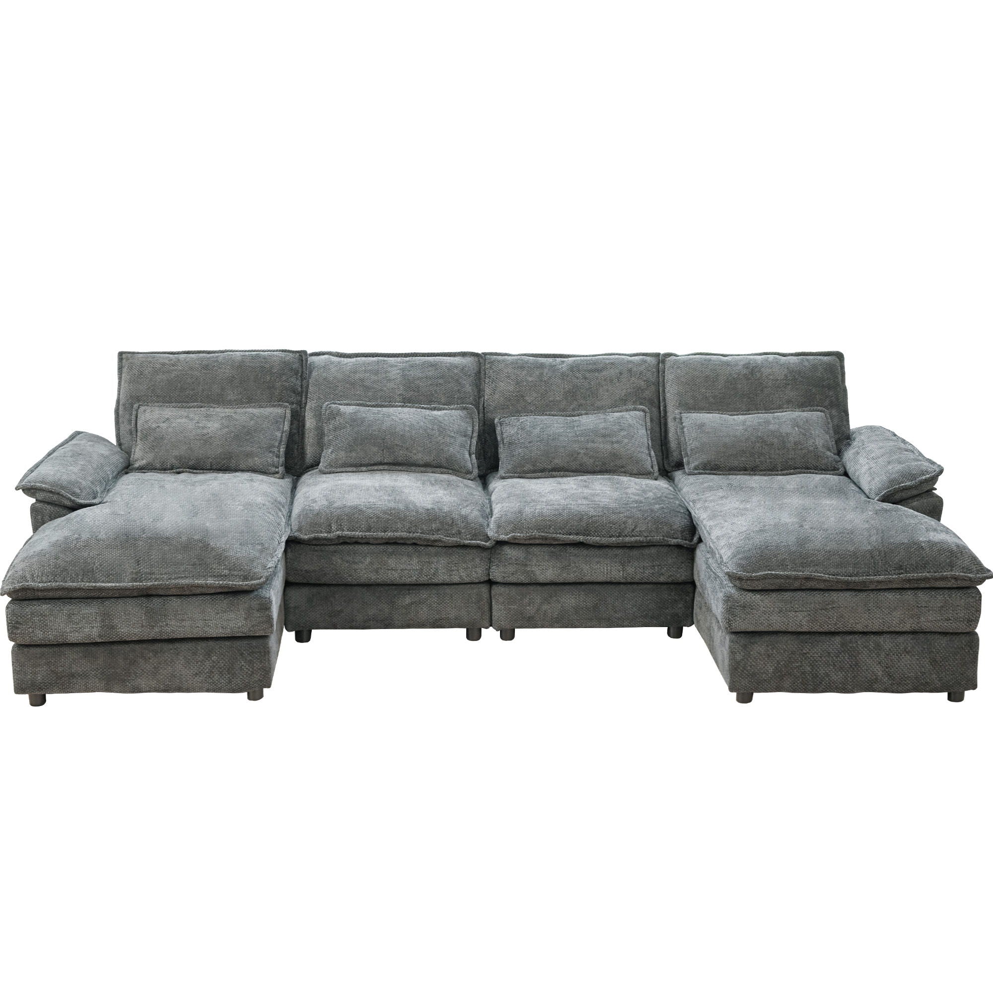 Modular Sectional Sofa Cloud Couch With Double Chaise Lounge